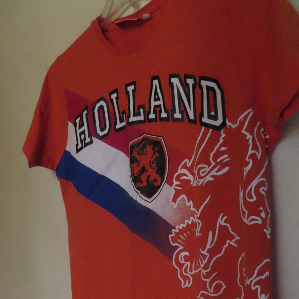 Holland football soccer 100% cotton T Mens Small